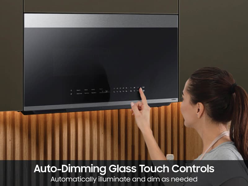 Bespoke Smart Over-the-Range Microwave 2.1 cu. ft. in Stainless Steel with Auto Dimming Glass Touch Controls  view 9