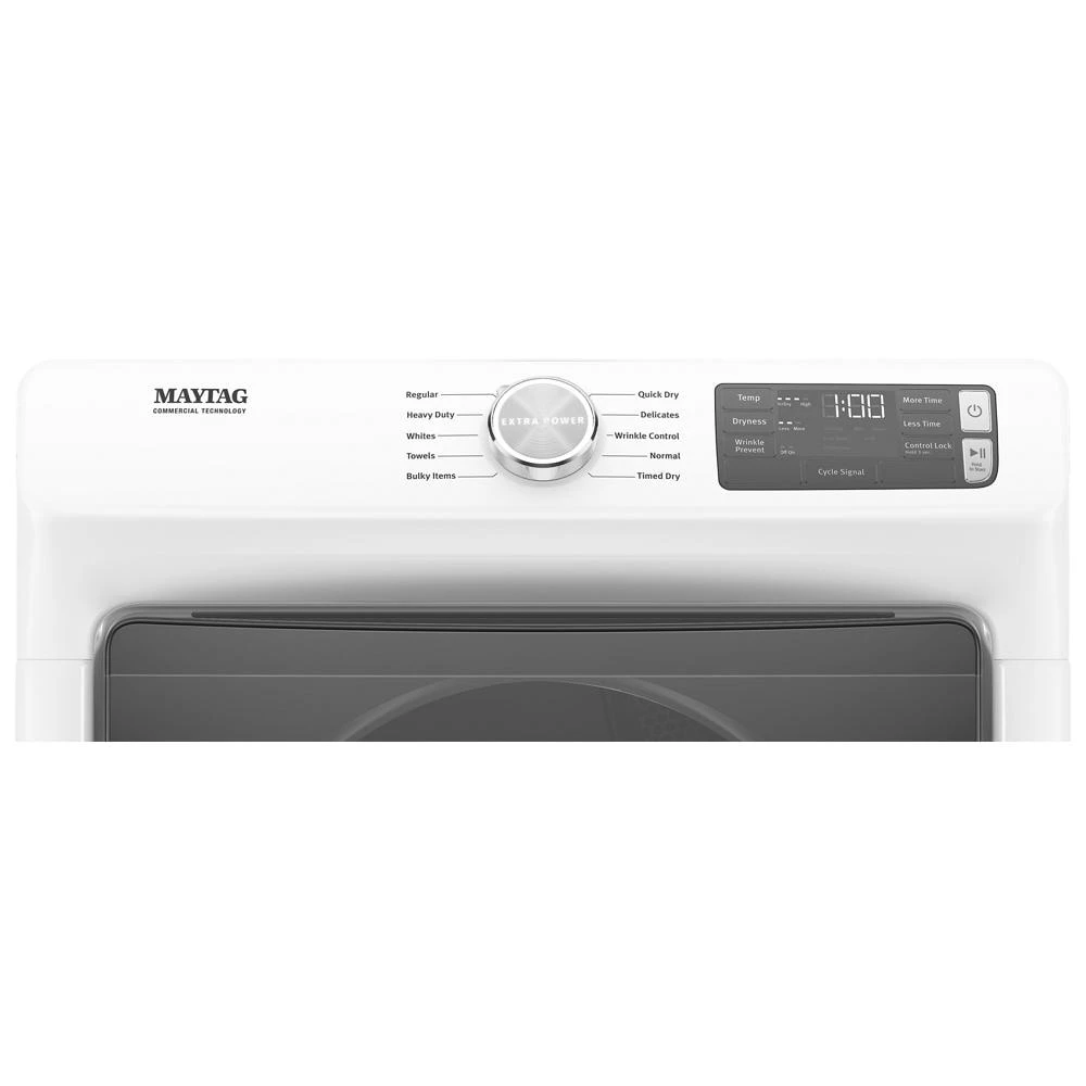 Maytag 7.3-cu ft Stackable Vented Electric Dryer (White) view 2