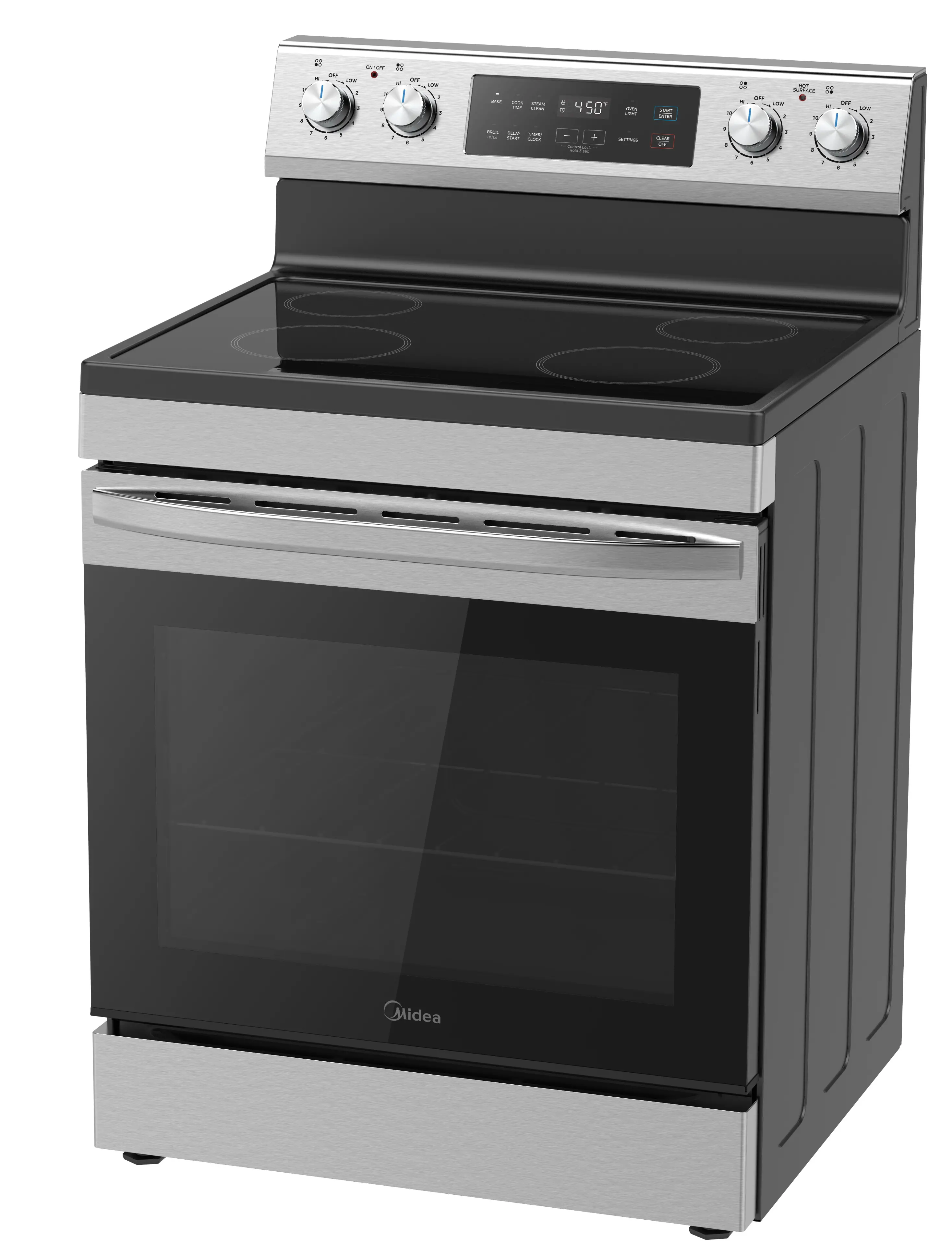 6.3 cu. ft. 4-Element Freestanding Electric Range with Steam Cleaning view 2
