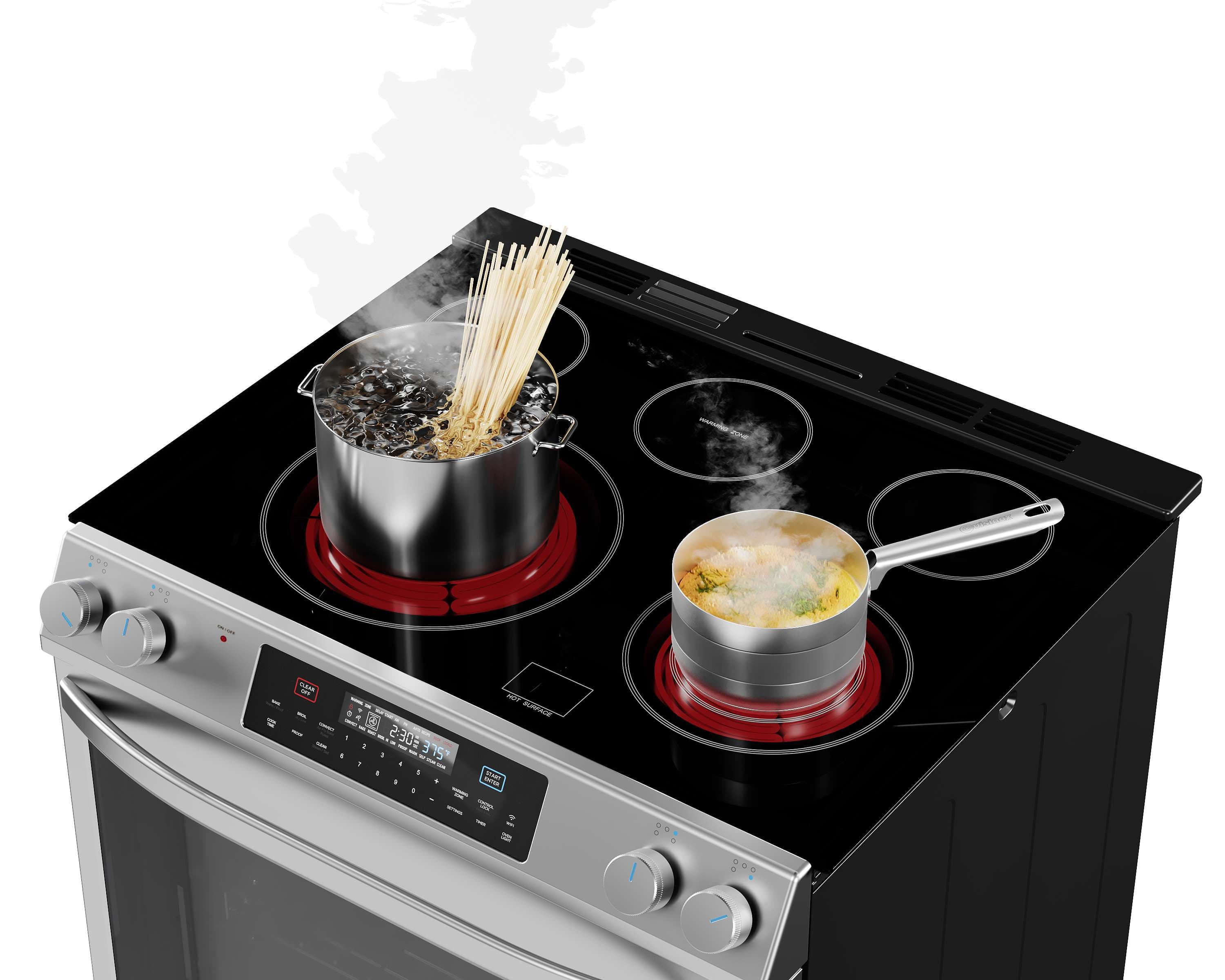 6.3 cu. ft. 5-Element Smart Slide-In Electric Range with Air Fry Convection view 3