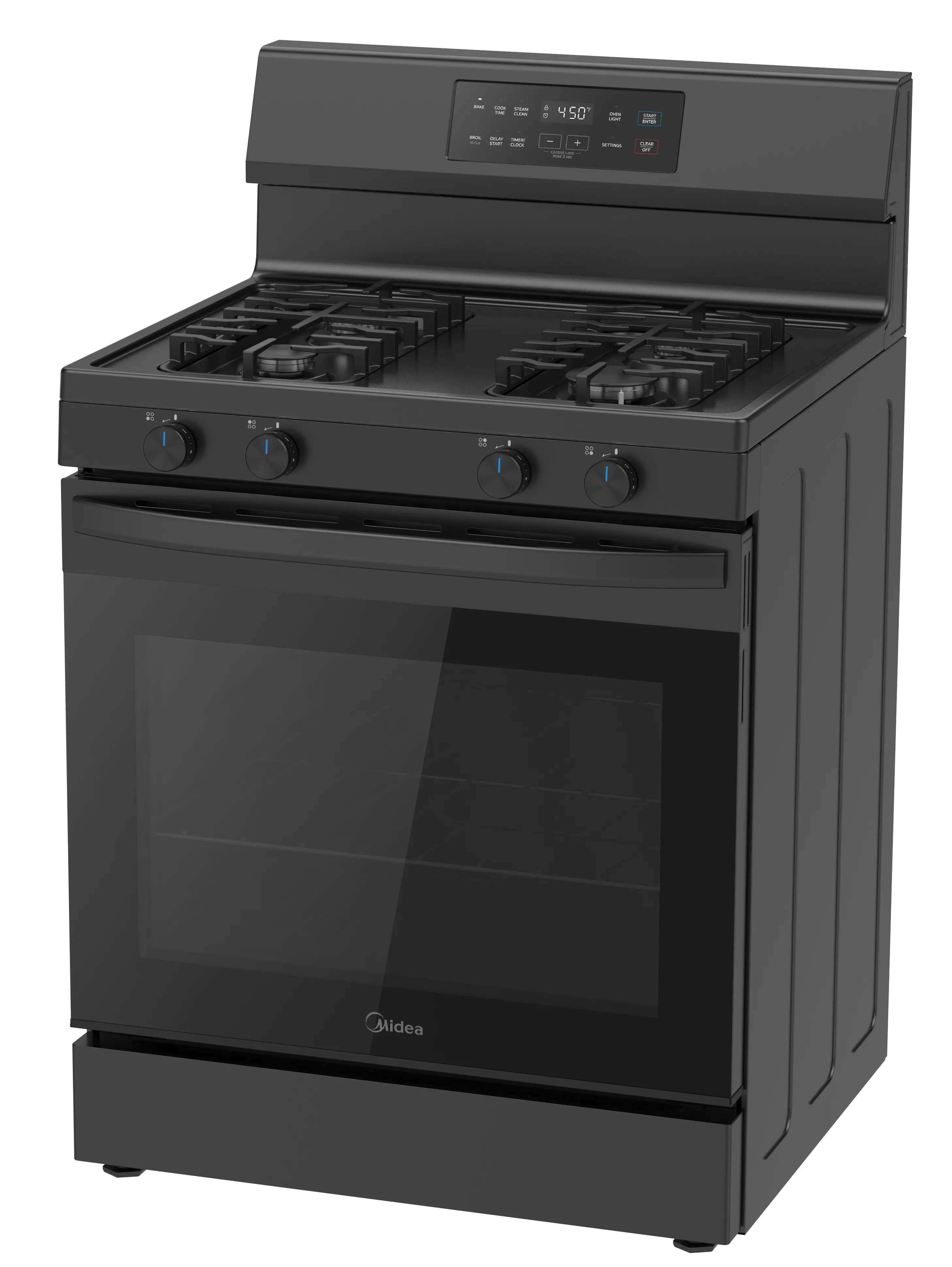 6.1 cu. ft. 4-Burner Freestanding Gas Range with Steam Cleaning view 2