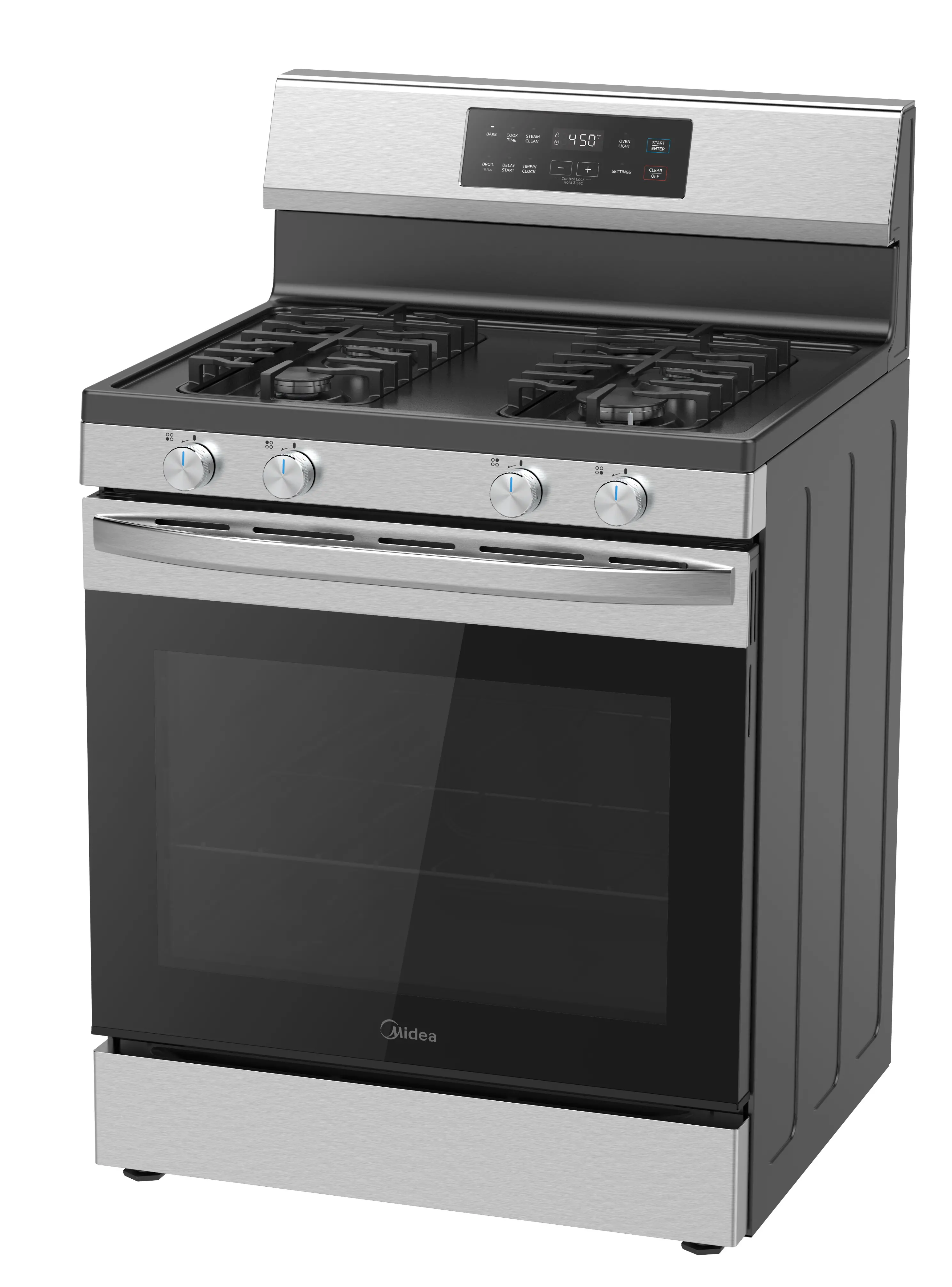 6.1 cu. ft. 4-Burner Freestanding Gas Range with Steam Cleaning view 2