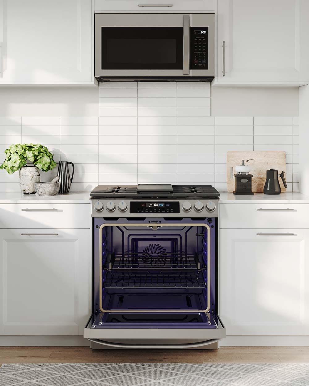 6.1 cu. ft. 5-Burner Smart Slide-In Gas Range with Air Fry Convection view 6
