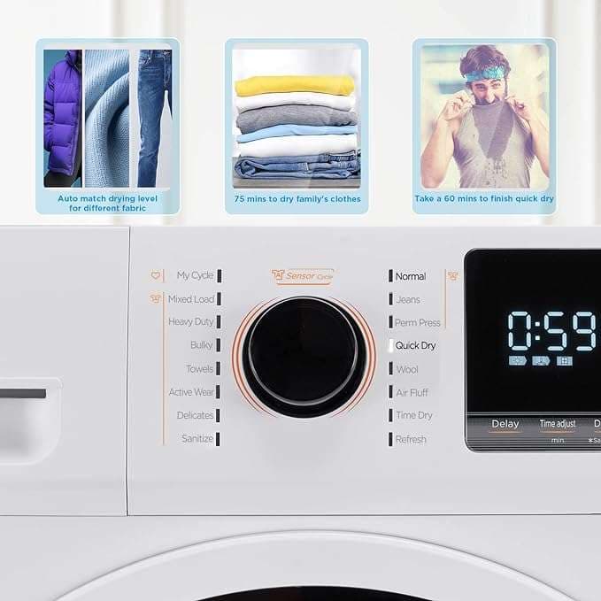 4.4 cu. ft. Stackable Front Load Electric Dryer with Heat Pump view 3