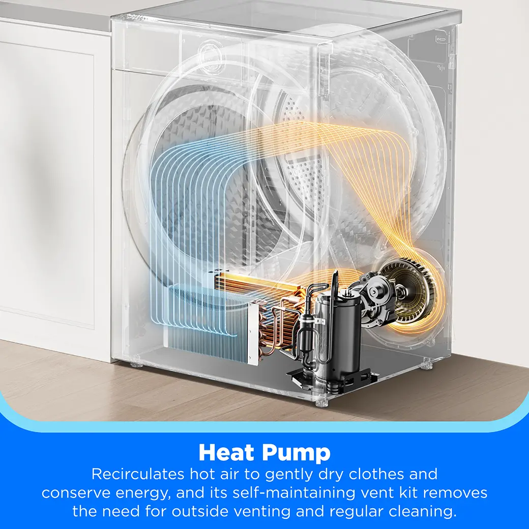4.4 cu. ft. Compact Heat Pump Dryer (White) view 4