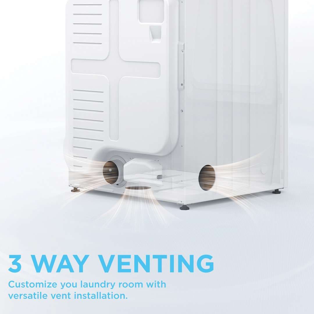 7.0 cu. ft. Front Load Electric Dryer (White) view 7