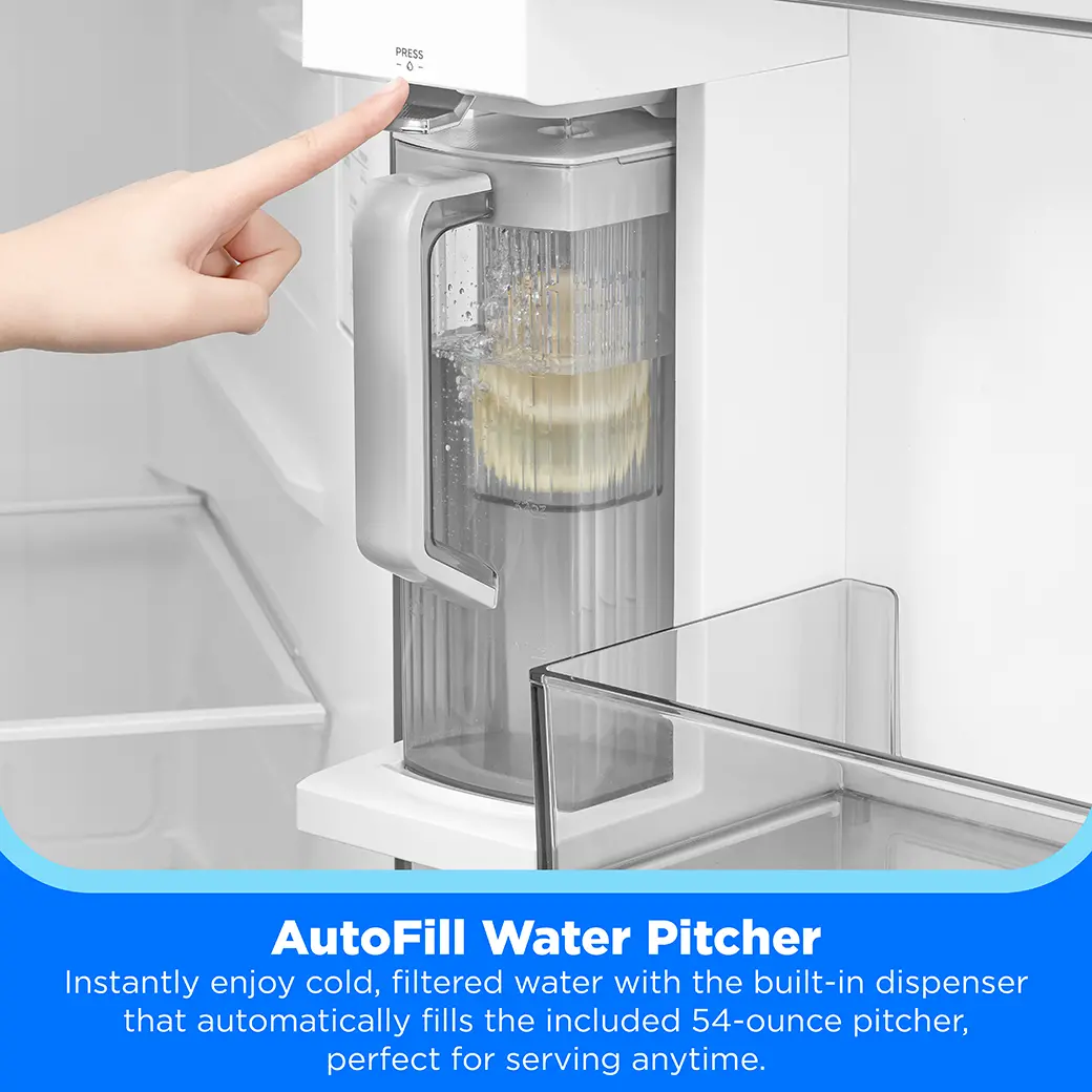 24.5 cu. ft. Counter-Depth Side-by-Side Refrigerator with AutoFill Water Pitcher view 7