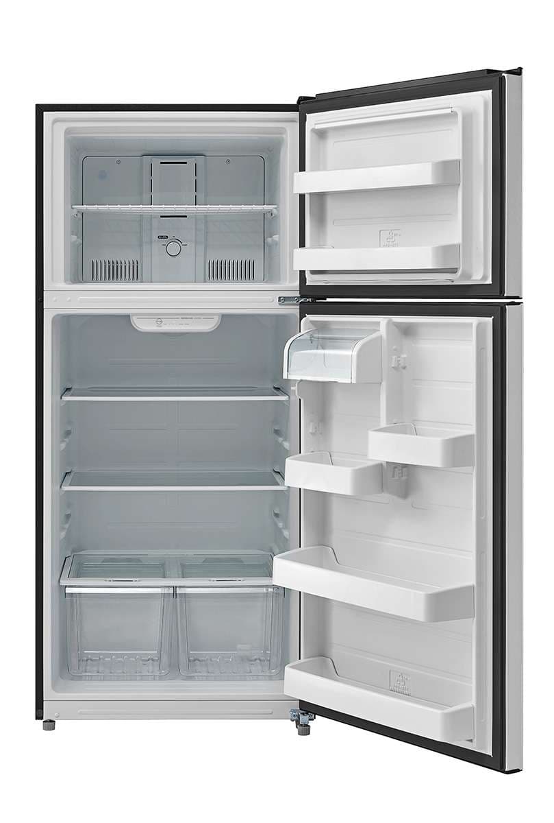 Midea 18 cu. ft. Counter-Depth Top-Freezer Refrigerator (Black) view 2