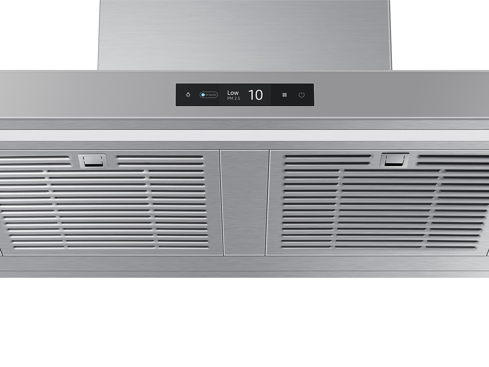 36" Bespoke Smart Wall Mount Hood, 630CFM (390 Capable), LCD Display, LED Lighting, WIFI – Clean Grey Panel-Stainless Steel Duct view 7