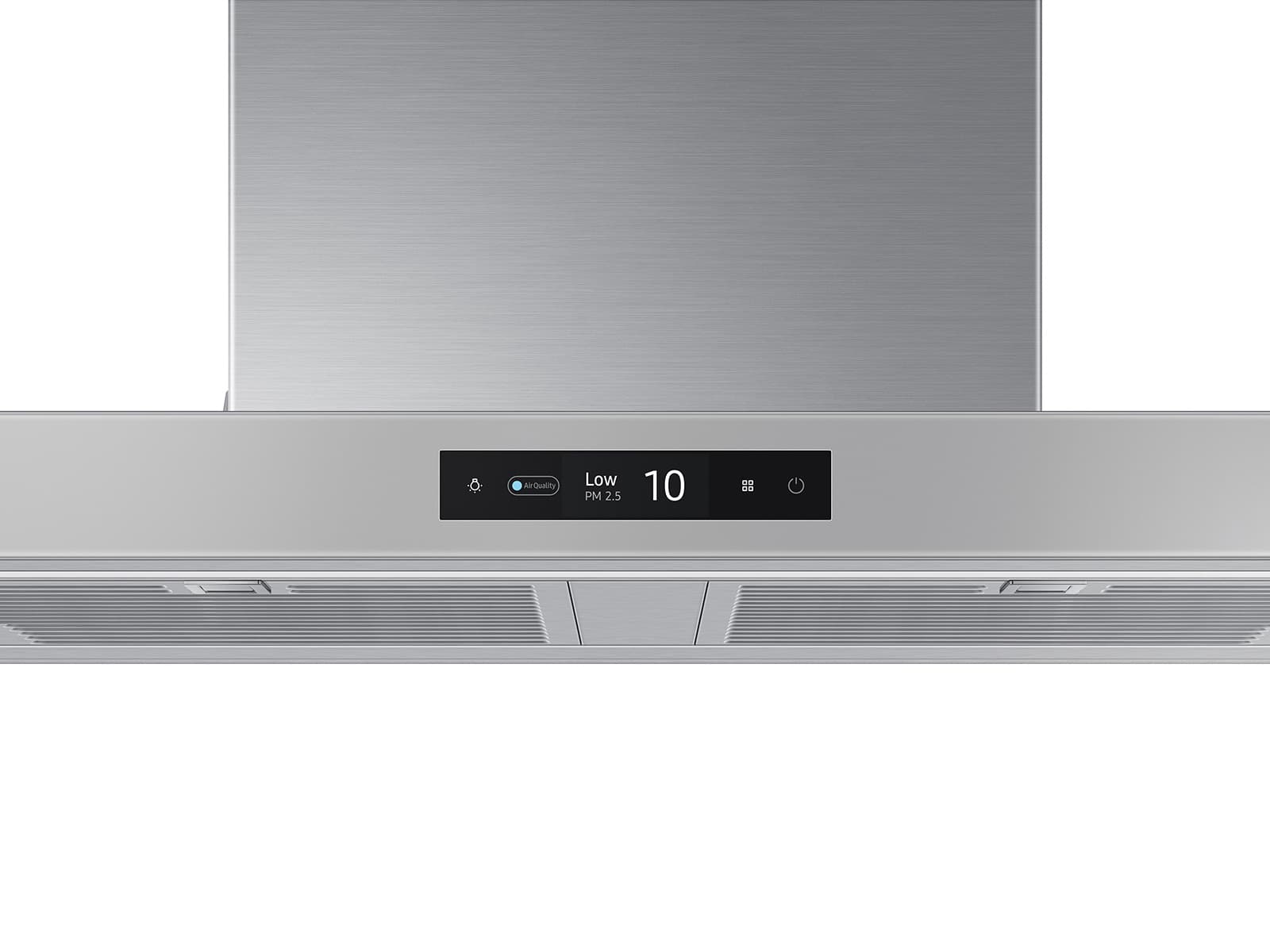 36" Bespoke Smart Wall Mount Hood, 630CFM (390 Capable), LCD Display, LED Lighting, WIFI – Clean Grey Panel-Stainless Steel Duct view 8