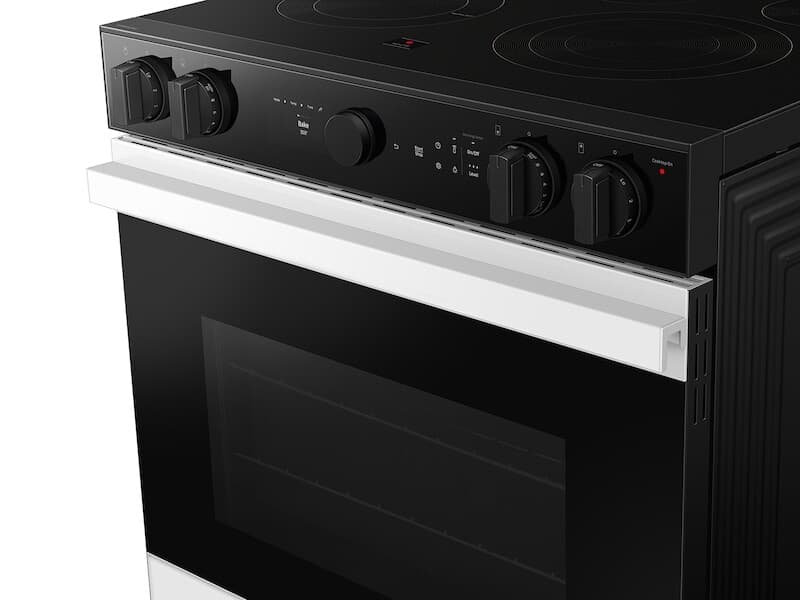 Bespoke 6.3 cu. ft. Smart Slide-In Electric Range with Air Sous Vide & Air Fry in White Glass view 6