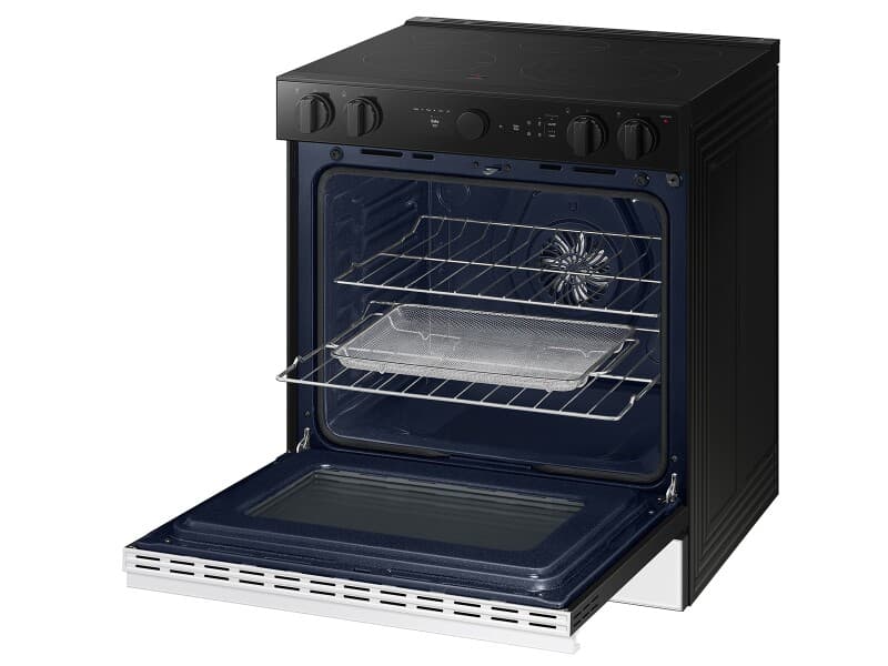 Bespoke Smart Slide-In Electric Range 6.3 cu. ft. in White Glass with Air Sous Vide & Air Fry - ENERGY STAR® view 10