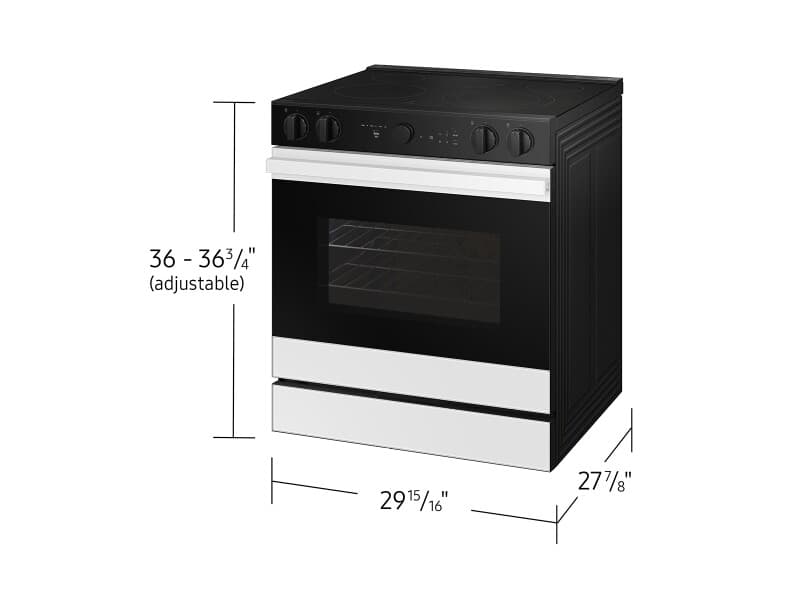 Bespoke Slide-in Electric Range Smart Oven Camera | Illuminated Precision Knobs 6.3 cu.ft. view 4