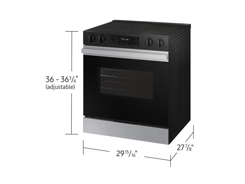Bespoke Smart Slide-In Electric Range 6.3 cu. ft. in Stainless Steel with Safety Knobs view 4