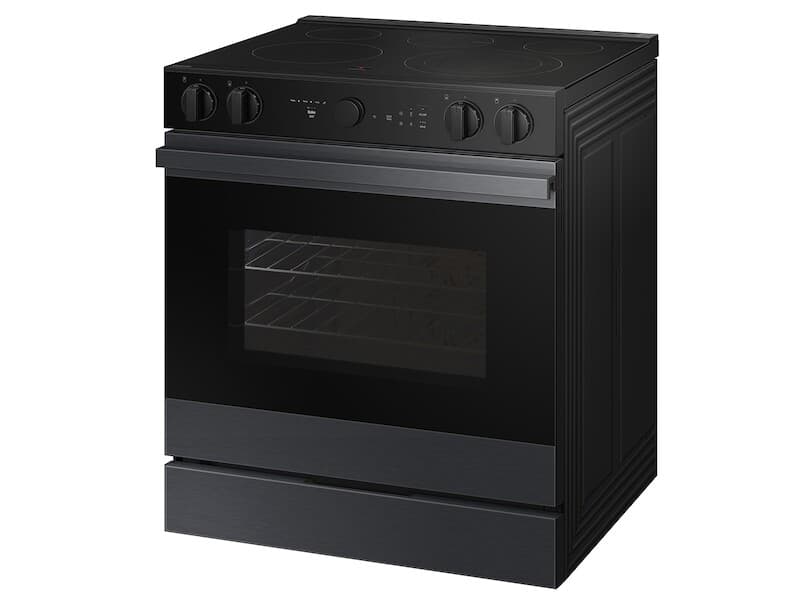 Bespoke 6.3 cu. ft. Smart Slide-In Electric Range with Air Sous Vide & Air Fry in Matte Black Steel view 6