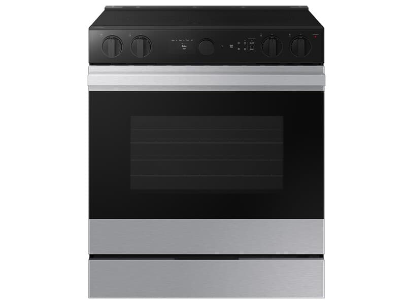 Bespoke Smart Slide-In Electric Range 6.3 cu. ft. in Stainless Steel with Air Sous Vide & Air Fry - ENERGY STAR®