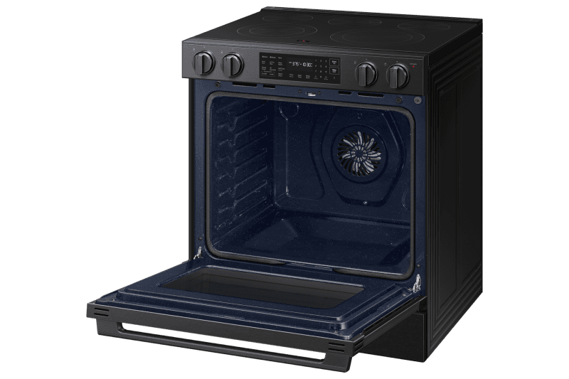 Bespoke Smart Slide-In Electric Range 6.3 cu. ft. with True Convection in Matte Black Steel view 5