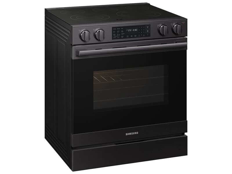 Bespoke Smart Slide-In Electric Range 6.3 cu. ft. with True Convection in Matte Black Steel view 3