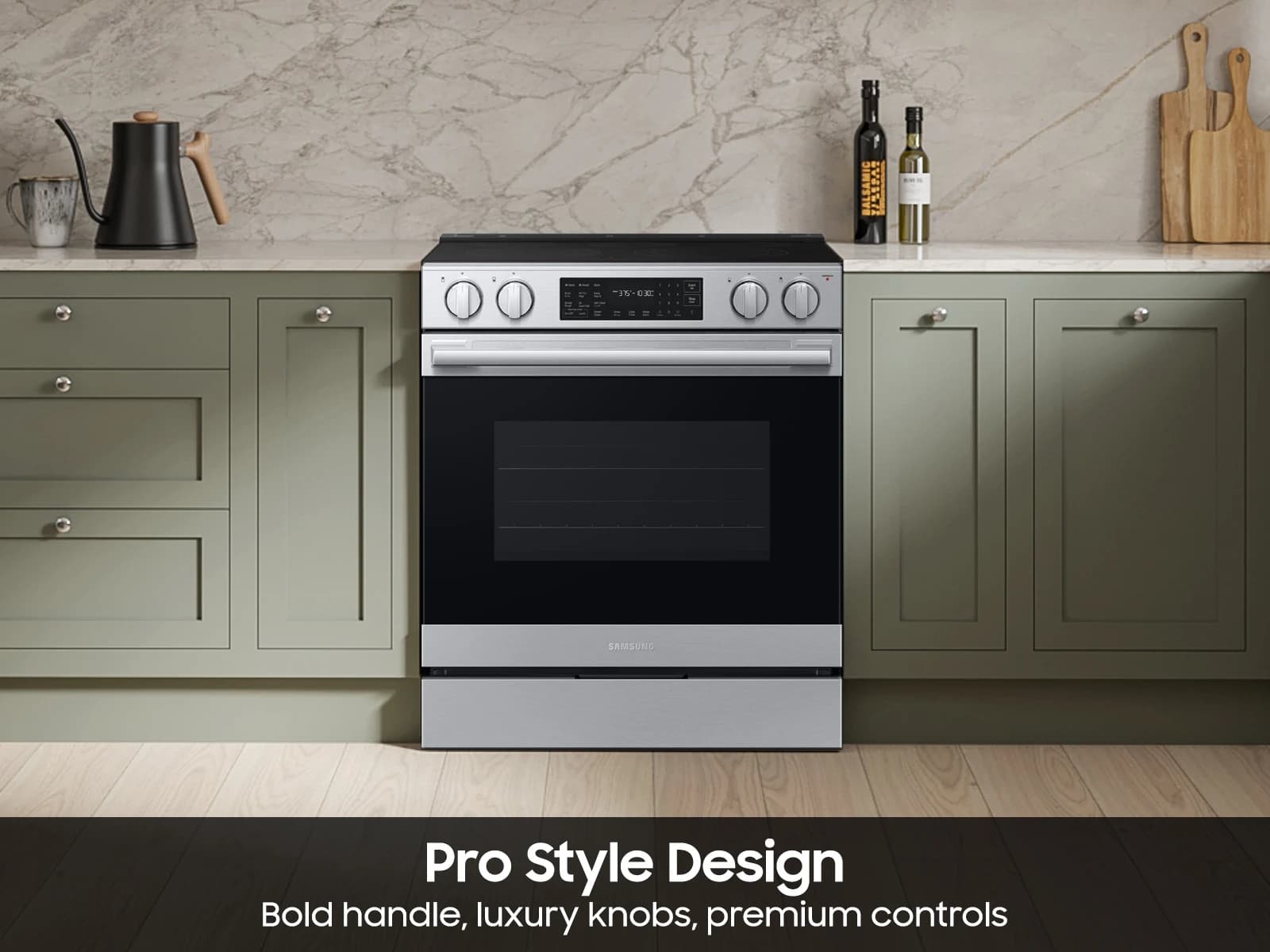 Bespoke Smart Slide-In Electric Range 6.3 cu. ft. with True Convection in Stainless Steel view 5