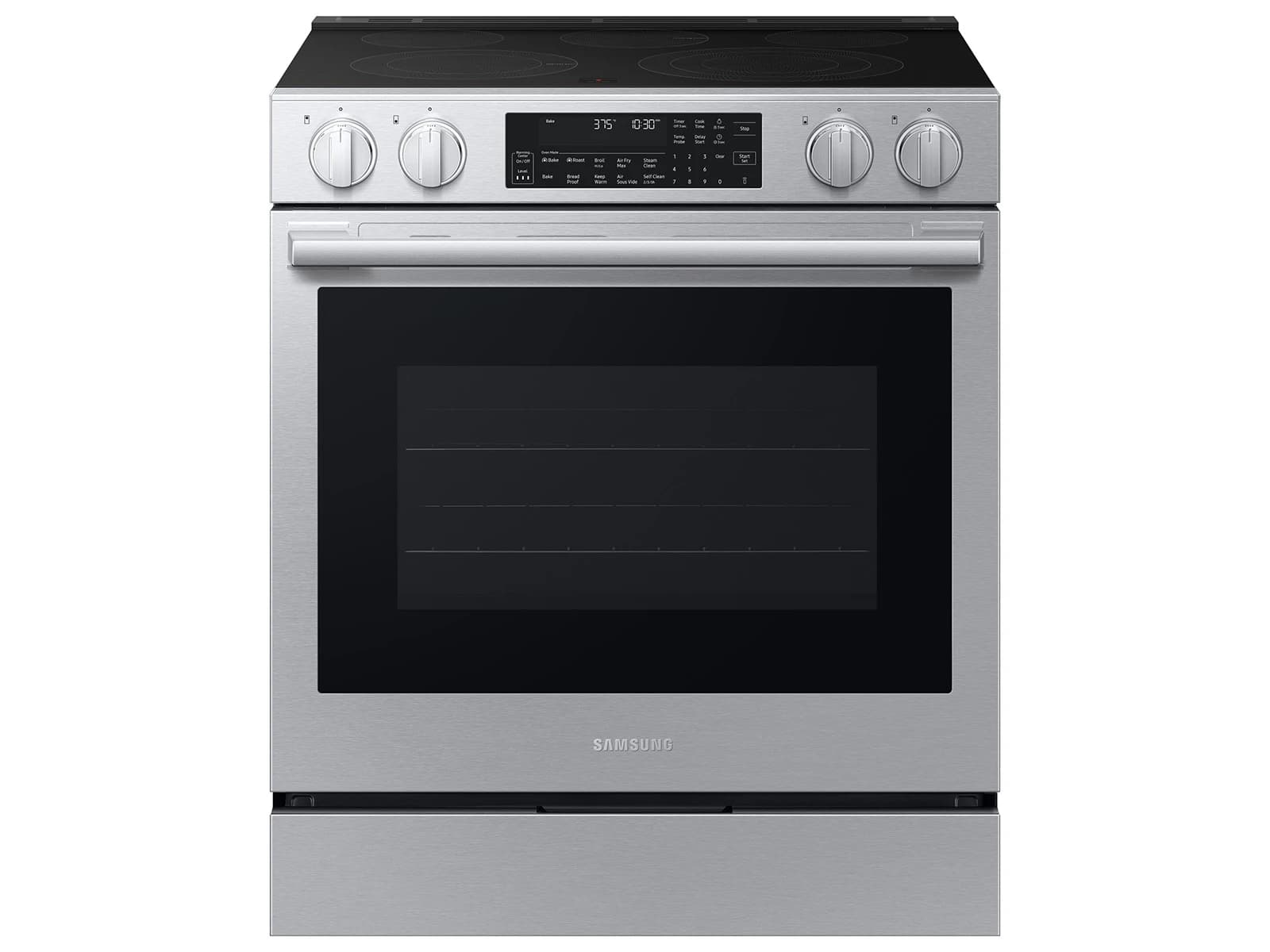 Bespoke Smart Slide-In Electric Range 6.3 cu. ft. with Illuminated Precision Knobs in Stainless Steel