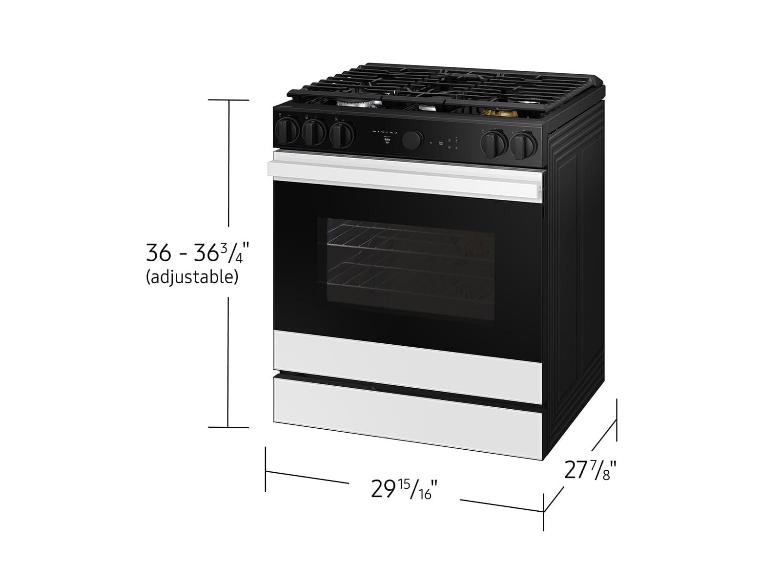 Bespoke Slide-in Gas Range Smart Oven Camera | Illuminated Precision Knobs 6.3 cu.ft. view 4