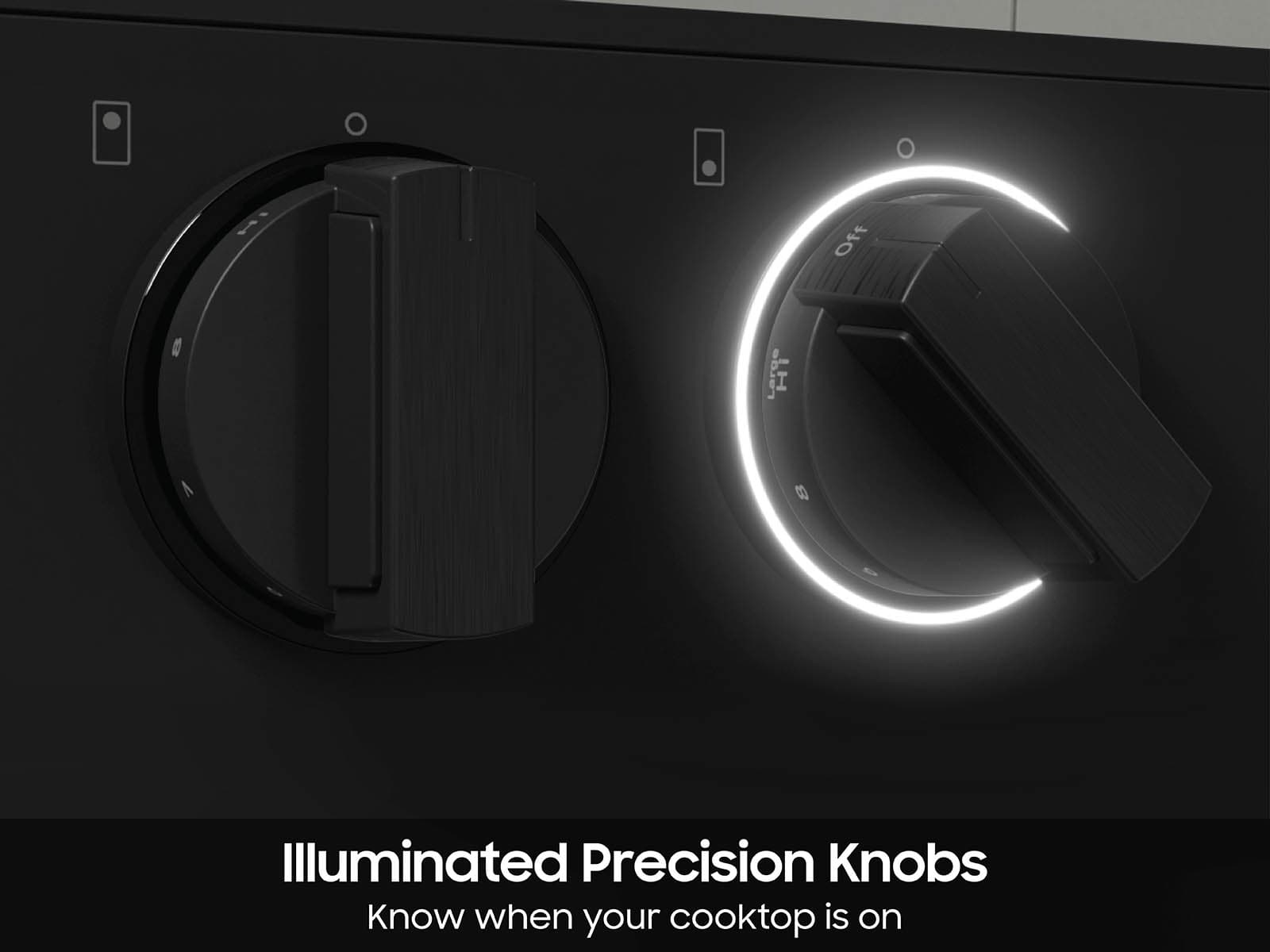 Bespoke Slide-in Gas Range Smart Oven Camera | Illuminated Precision Knobs 6.3 cu.ft. view 6