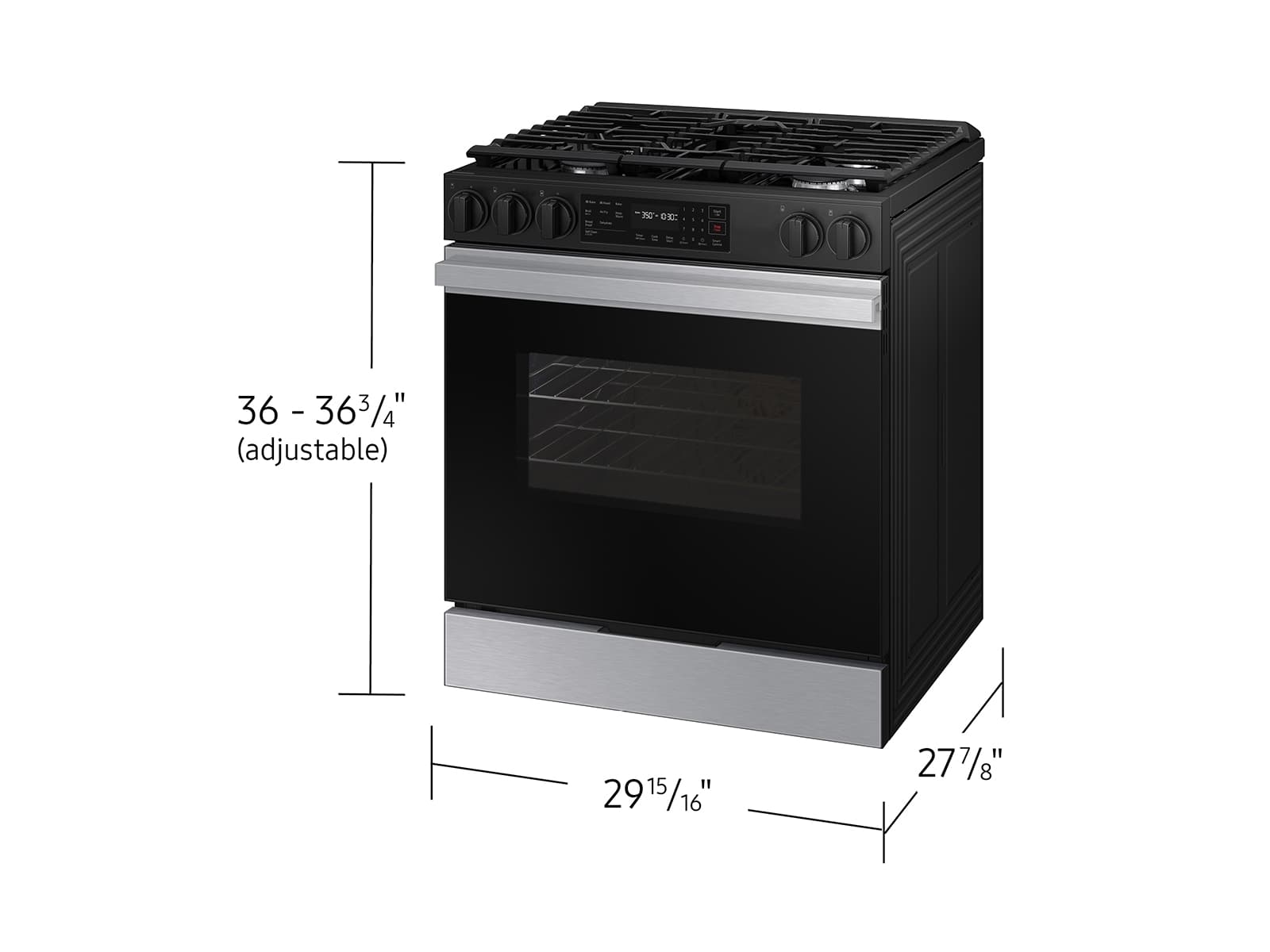 Bespoke Smart Slide-In Gas Range 6.0 cu. ft. in Stainless Steel with Safety Knobs view 4