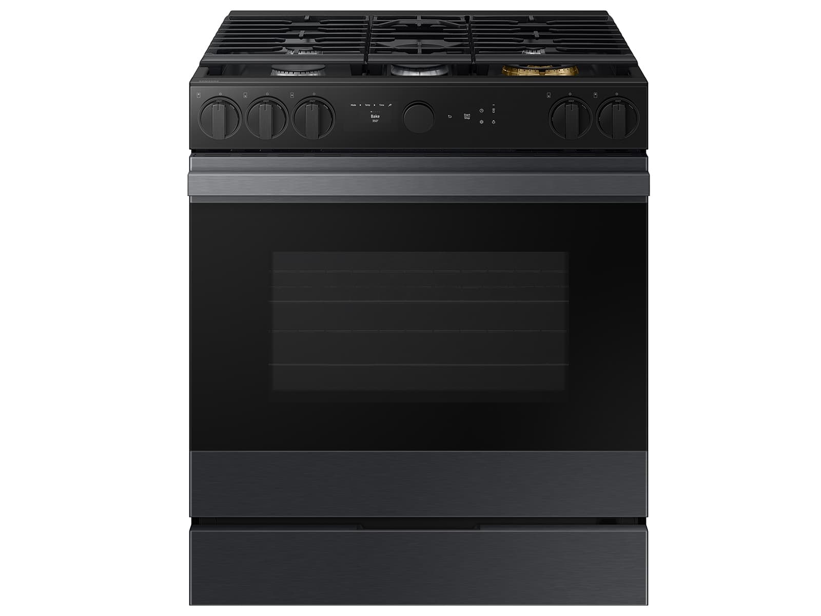 Bespoke Smart Slide-In Gas Range 6.0 cu. ft. in Matte Black Steel with Air Sous Vide & Air Fry