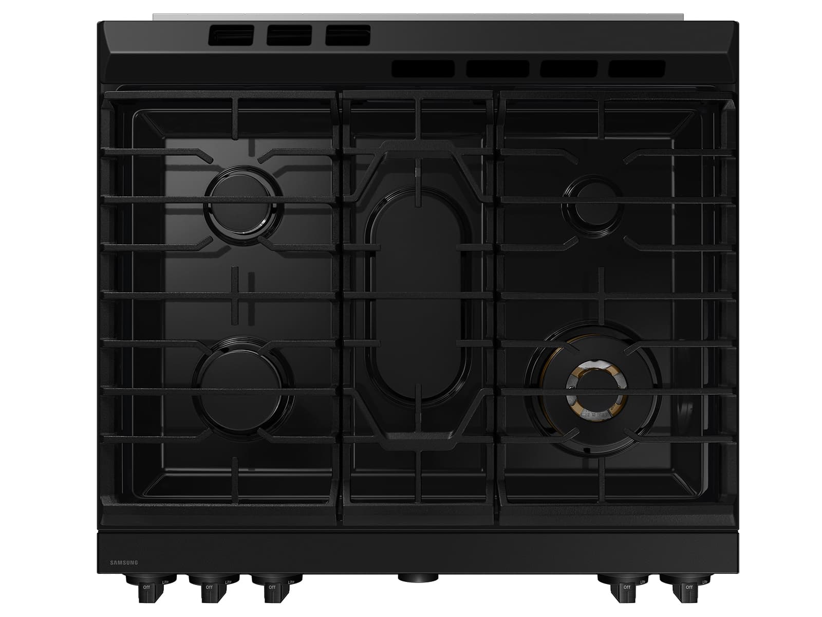 Bespoke Smart Slide-In Gas Range 6.0 cu. ft. in Matte Black Steel with Air Sous Vide & Air Fry view 10