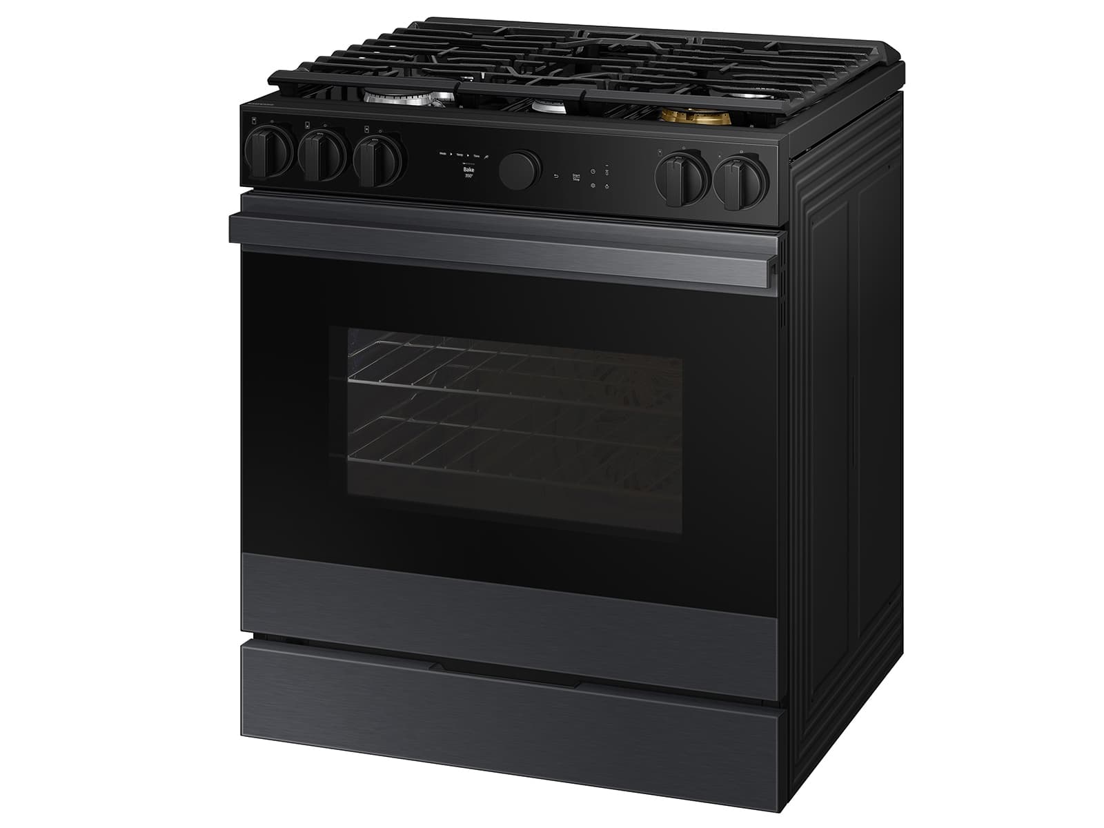 Bespoke Smart Slide-In Gas Range 6.0 cu. ft. in Matte Black Steel with Air Sous Vide & Air Fry view 9