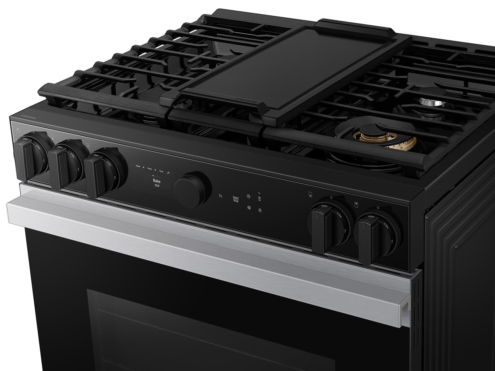 Bespoke Smart Slide-In Gas Range 6.0 cu. ft. in Stainless Steel with Air Sous Vide & Air Fry view 2