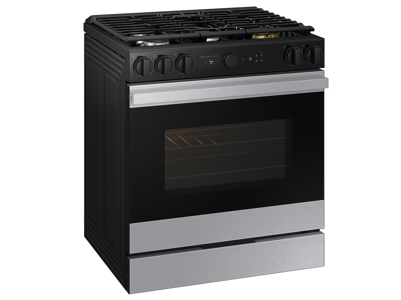 Bespoke Smart Slide-In Gas Range 6.0 cu. ft. in Stainless Steel with Air Sous Vide & Air Fry view 6