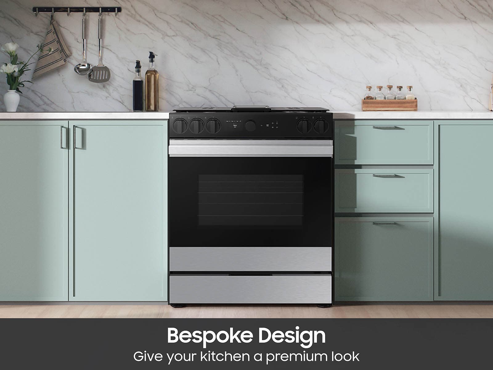 Bespoke Smart Slide-In Gas Range 6.0 cu. ft. in Stainless Steel with Smart Oven Camera & Illuminated Safety Knobs view 7