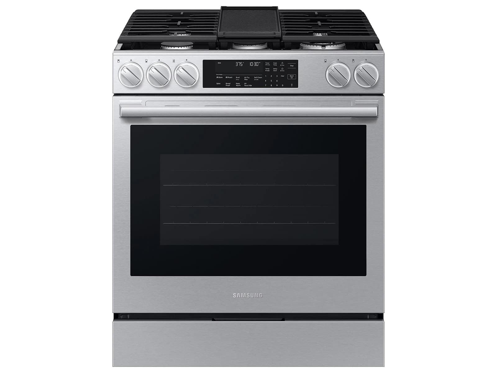 Bespoke Smart Slide-In Gas Range 6.0 cu. ft. with Illuminated Precision Knobs in Stainless Steel