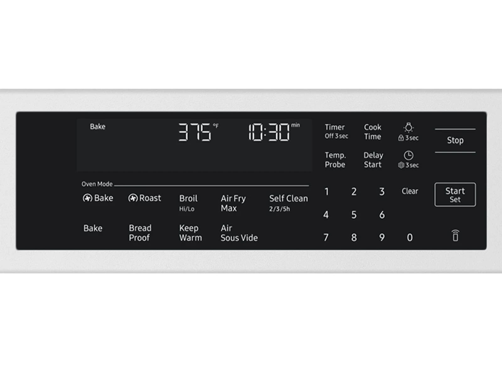Bespoke Smart Slide-In Gas Range 6.0 cu. ft. with Illuminated Precision Knobs in White Glass view 9