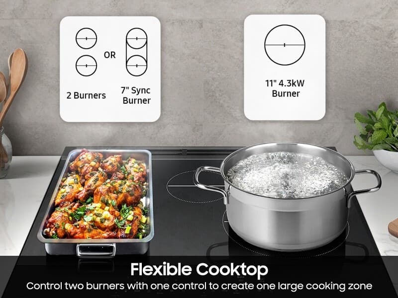 Bespoke 6.3 cu. ft. Smart Slide-In Induction Range with Anti-Scratch Glass Cooktop in Matte Black Steel view 7