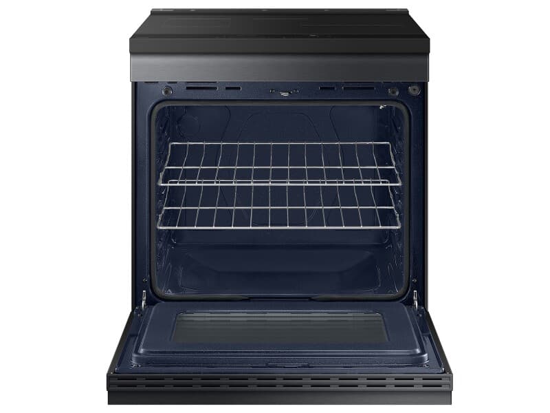 Bespoke 6.3 cu. ft. Smart Slide-In Induction Range with Anti-Scratch Glass Cooktop in Matte Black Steel view 9