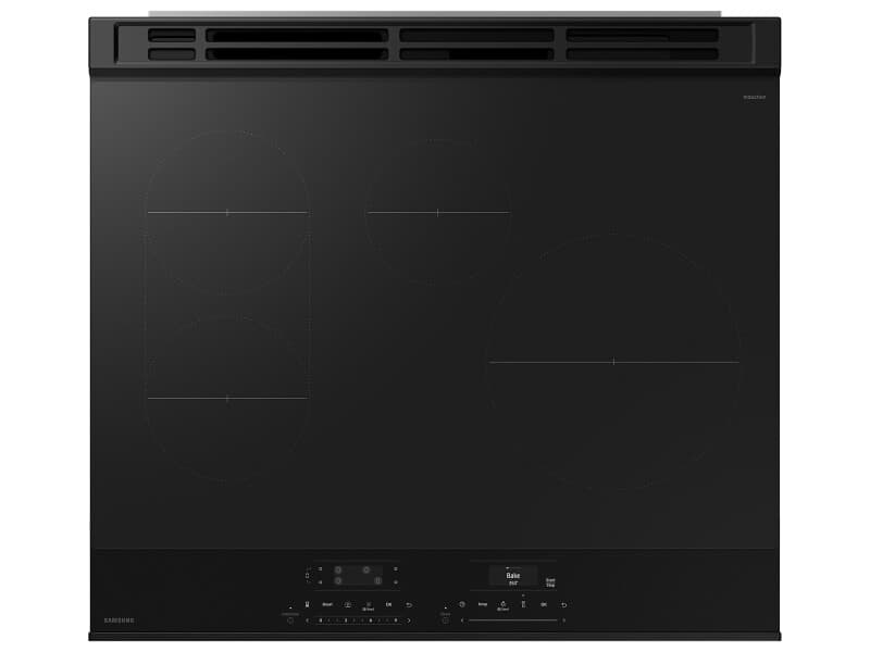 Bespoke 6.3 cu. ft. Smart Slide-In Induction Range with Ambient Edge Lighting™ & Air Sous Vide in Matte Black Steel view 10