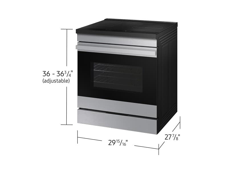 Bespoke 6.3 cu. ft. Smart Slide-In Induction Range with Ambient Edge Lighting™ & Air Sous Vide in Stainless Steel view 4