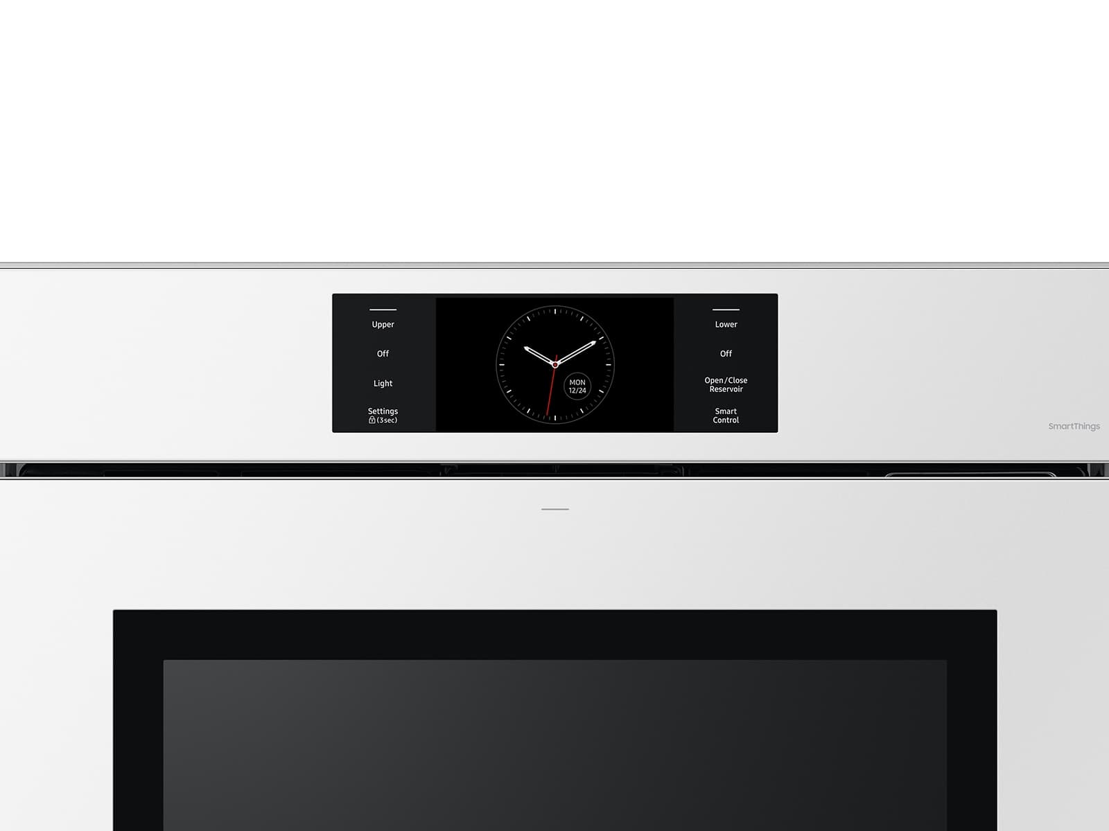 30" BESPOKE Smart Double Oven, In-Oven Camera, Air Fry, Air Sous Vide, Flex Duo, Full Steam Cook, 7" LCD Display, Dual Fan True Convection,  Glide Rack, WIFI, 5.1 cu ft capacity – White Glass view 4