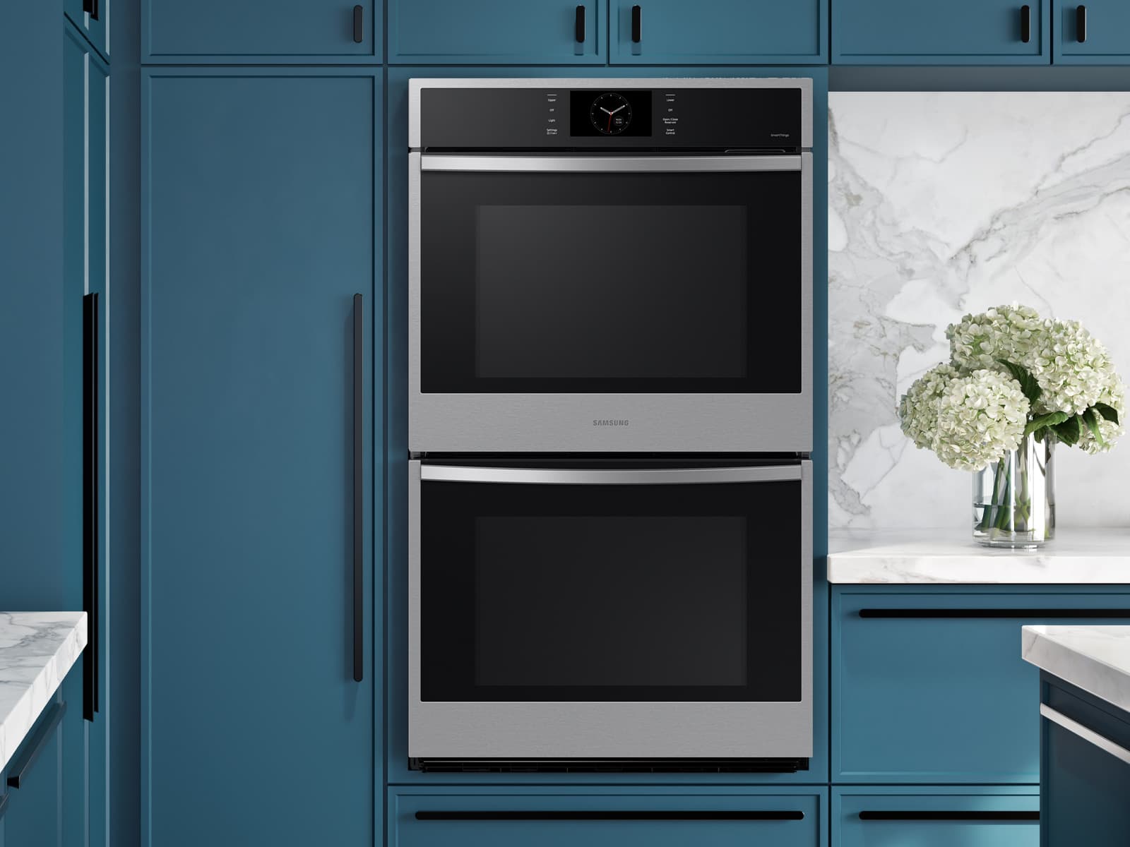 30" Smart Double Oven, Air Fry, Air Sous Vide, Steam Cooking,  Dual Fan True Convection,7" LCD display, Glide Rack, WIFI, 5.1 cu ft capacity – Stainless Steel view 6