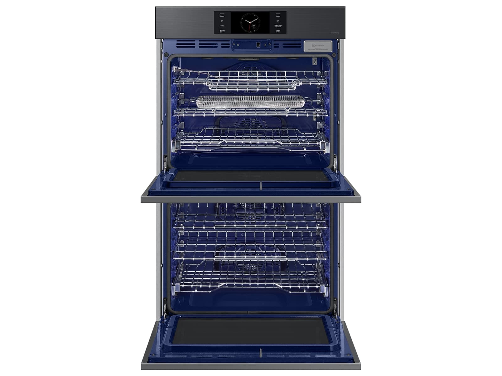 30" BESPOKE Smart Double Oven, In-Oven Camera, Air Fry, Air Sous Vide, Flex Duo, Full Steam Cook, 7" LCD Display, Dual Fan True Convection,  Glide Rack, WIFI, 5.1 cu ft capacity – Matte Black Steel view 5