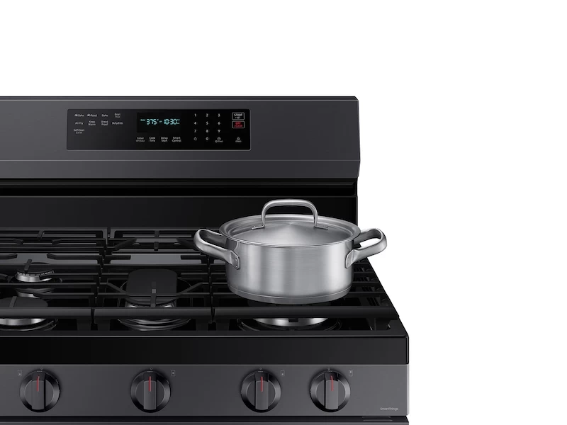 6.0 cu. ft. Smart Freestanding Gas Range with No-Preheat Air Fry and Convection+ in Black Stainless Steel view 4