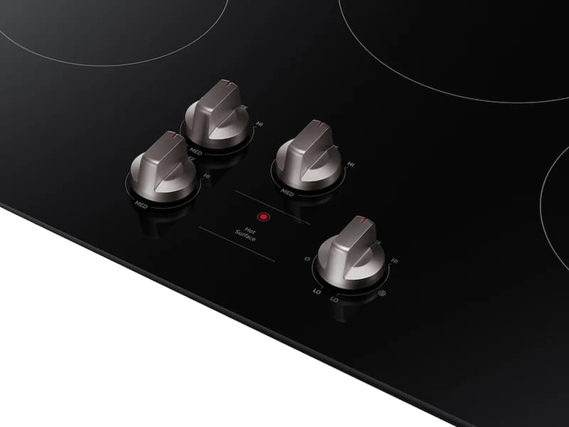 30" Electric Cooktop in Black view 3