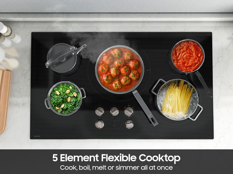 36" Electric Cooktop with 5 Elements in Black - ENERGY STAR® view 5