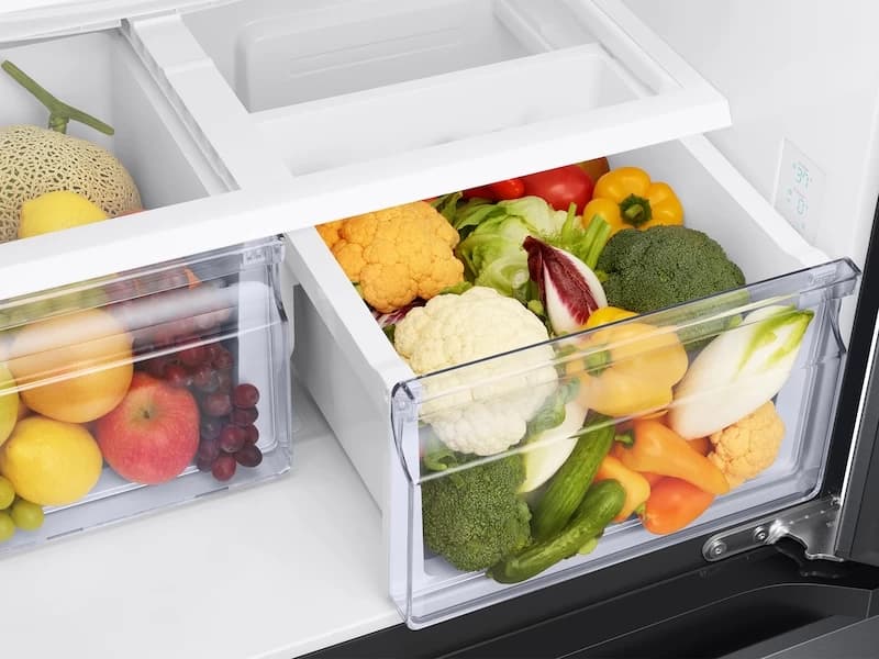 18 cu. ft. Smart Counter Depth 3-Door French Door Refrigerator in Black Stainless Steel view 5