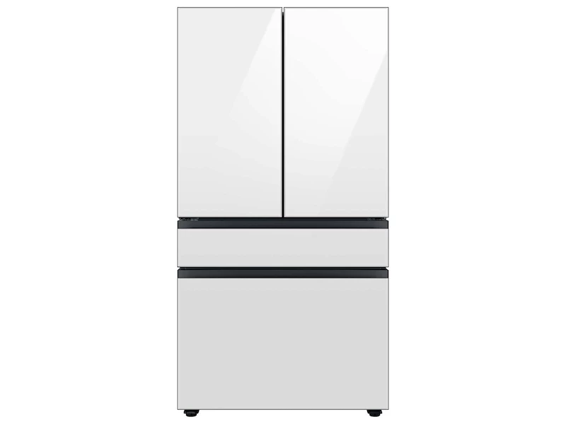 23 cu. ft. Smart BESPOKE 4-Door French-Door Refrigerator with Customizable Panel Colors and Beverage Center  in White Glass