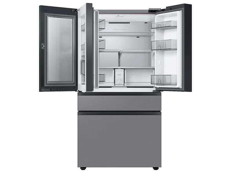 23 cu. ft. Smart BESPOKE 4-Door French-Door Refrigerator with Customizable Panel Colors and Beverage Center  in Stainless Steel view 4