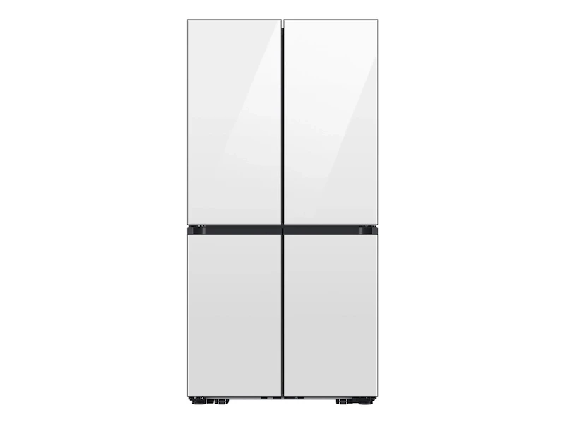 Bespoke Counter Depth 4-Door Flex™ Refrigerator (23 cu. ft.) with Beverage Center™ in White Glass