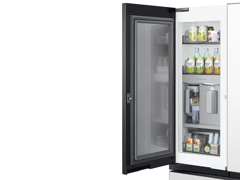 Bespoke 3-Door French Door Refrigerator (24 cu. ft.) with Beverage Center™ in White Glass view 5